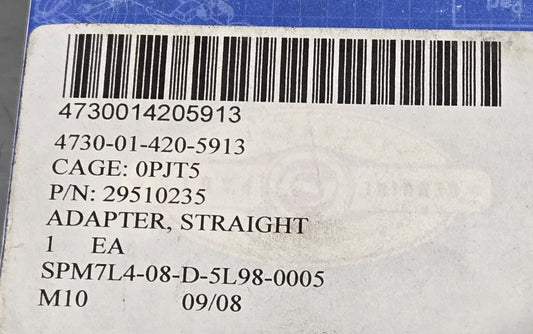 ADAPTER,STRAIGHT 4730-01-420-5913 PN:29510235