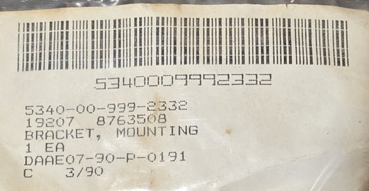 BRACKET,MOUNTING 5340-00-999-2332 PN: 1068258