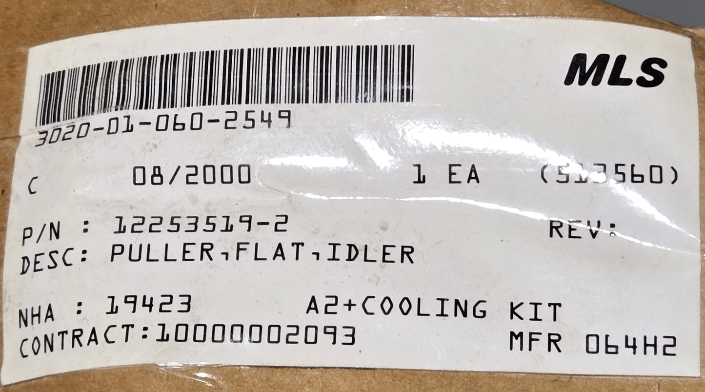 PULLEY, FLAT 3020-01-060-2549 PN: 12253519-2